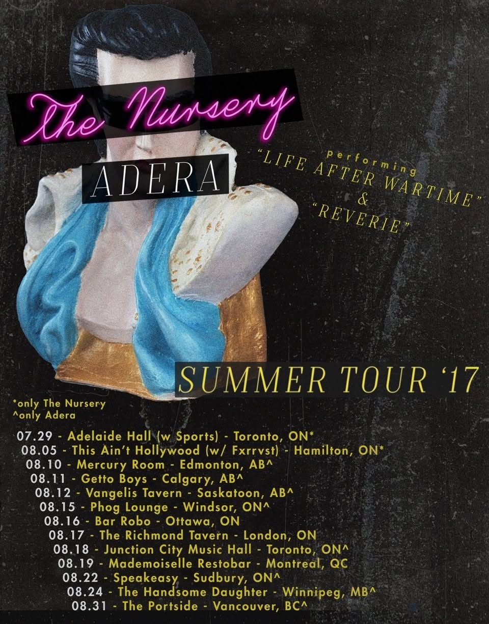 The Nursery — Canadian and US tour poster, Life After Wartime era