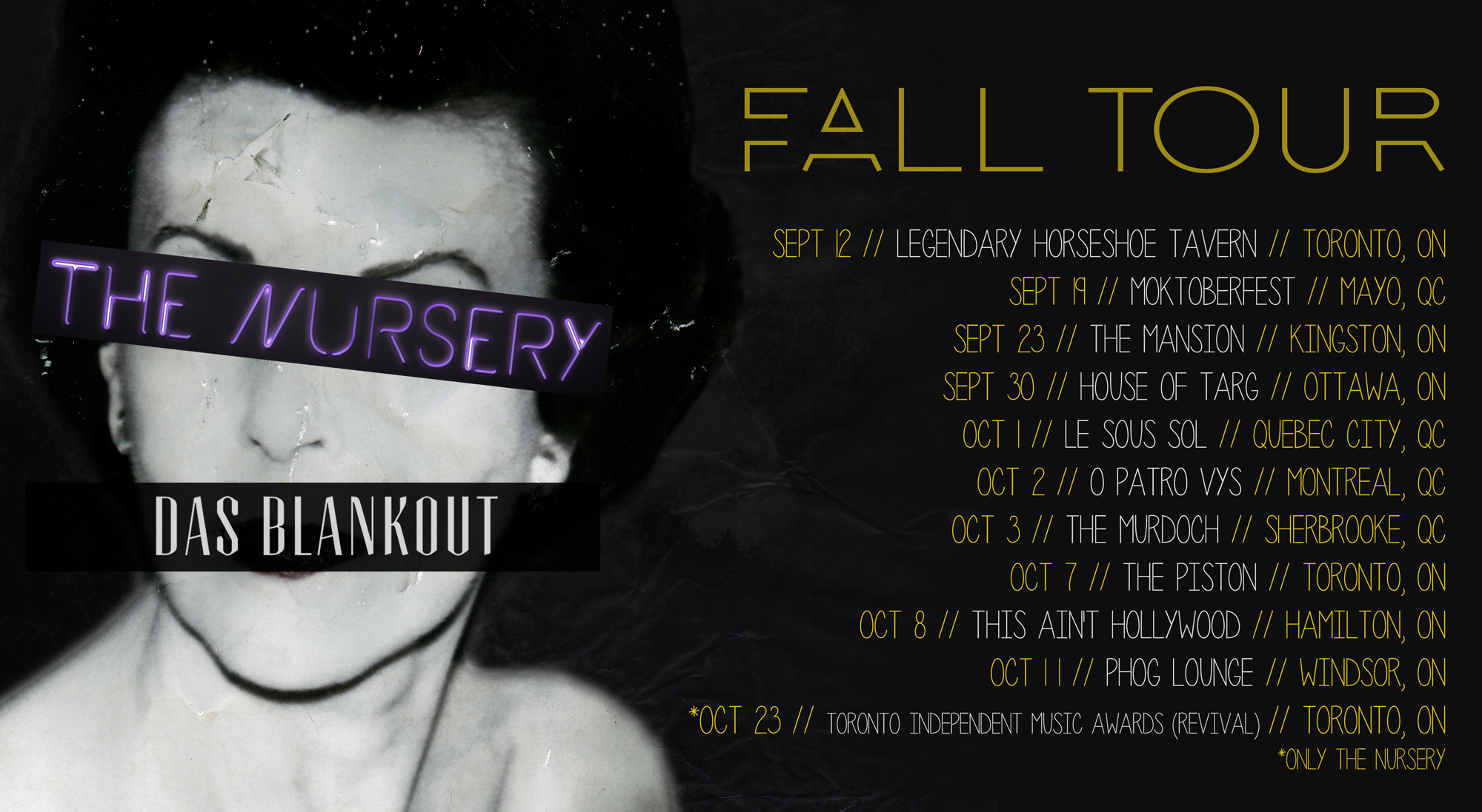 The Nursery — the nursery tour poster banner